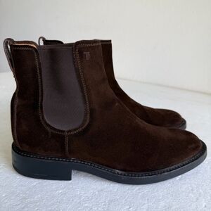 Tod\'s Chelsea Perforations Wingtip Ankle Boots Mens Brown Size 10 Tod main image 2